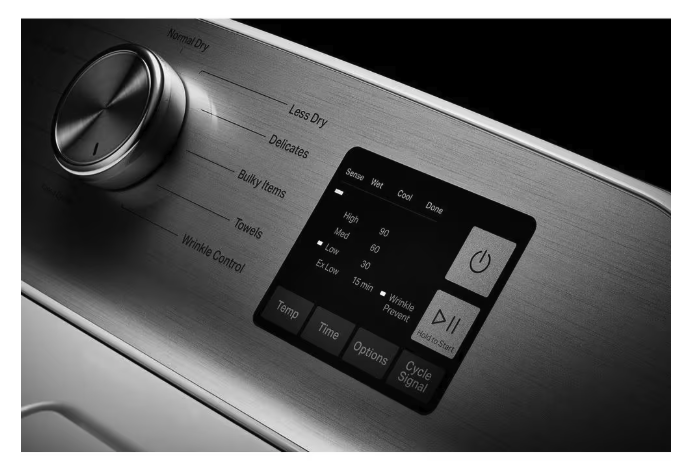 Maytag 7.0 cu ft Electric Dryer with Moisture Sensing and Quick Dry Cycle MED6200KW - Scratch & Dent (Moderate)