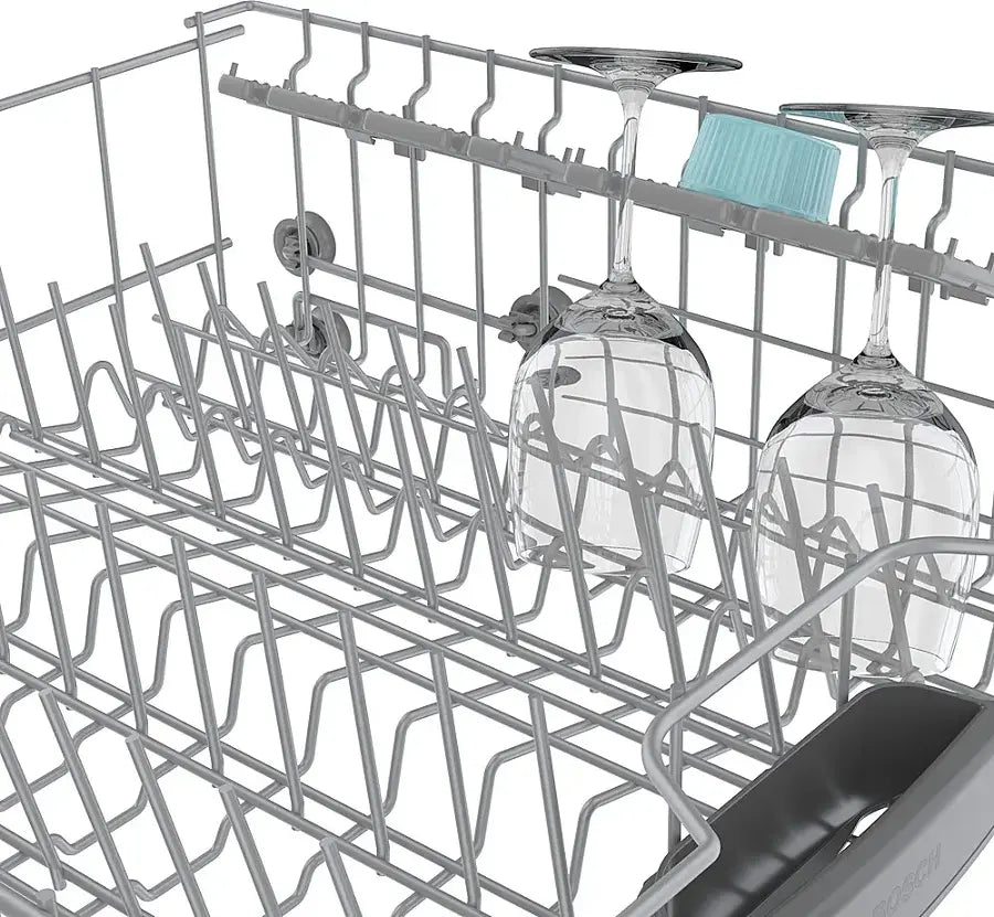 Bosch 100 Series 24" Front Control Smart Built-In Hybrid Stainless Steel Tub Dishwasher with 50dBA in Black SHE3AEM6N - Open Box