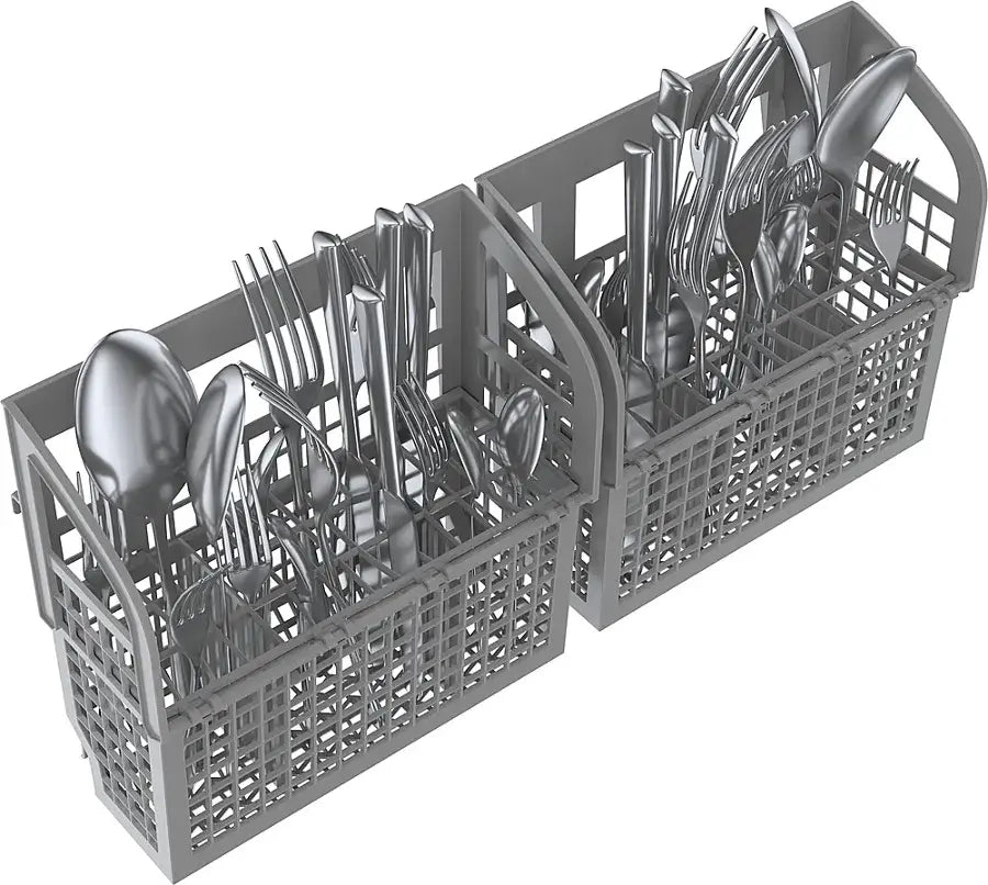Bosch 100 Series 24" Front Control Smart Built-In Hybrid Stainless Steel Tub Dishwasher with 50dBA in Black SHE3AEM6N - Open Box