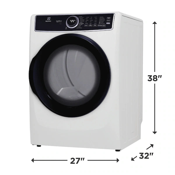 Electrolux 4.5 Cu.Ft. Stackable Front Load Washer with Steam and SmartBoost Wash System ELFW7637AW - Open Box and Electrolux 8.0 Cu. Ft. Front Load Perfect Steam™ Electric Dryer with Balanced Dry™ and Instant Refresh ELFE7626BW - Scratch & Dent (Minor)