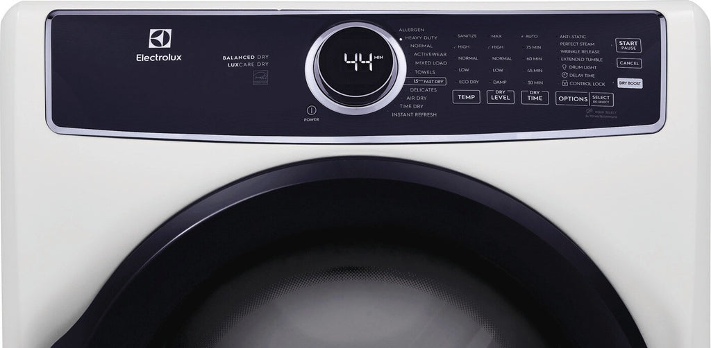 Electrolux 8.0 Cu. Ft. Front Load Perfect Steam™ Gas Dryer with LuxCare® Dry and Instant Refresh ELFG7626BW - Scratch & Dent (Minor)