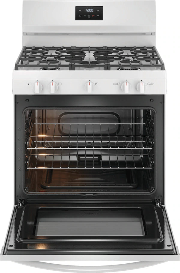 Frigidaire 5 Burner Gas Range with Even Baking Technology in White 20531SD470 - FCRG3052BW - Open Box