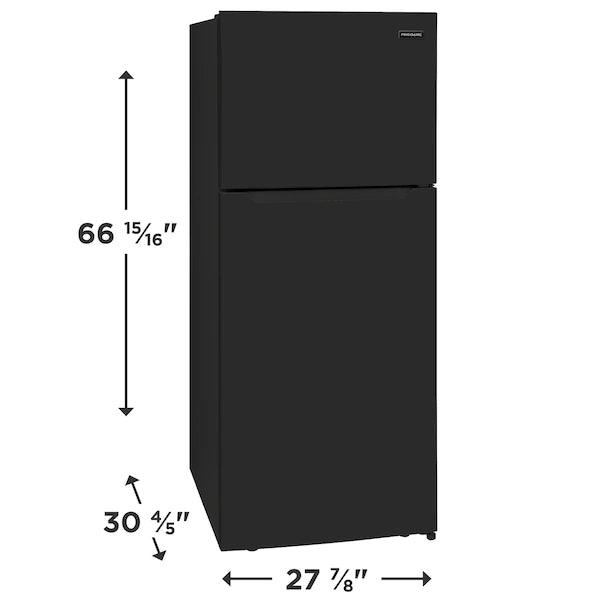 Pictures of Black Frigidaire 28 inch wide 18 cu. ft. ENERGY STAR Top Freezer Refrigerator - New - Neu Appliance Outlet - Discount Appliance Outlet in Austin, Tx