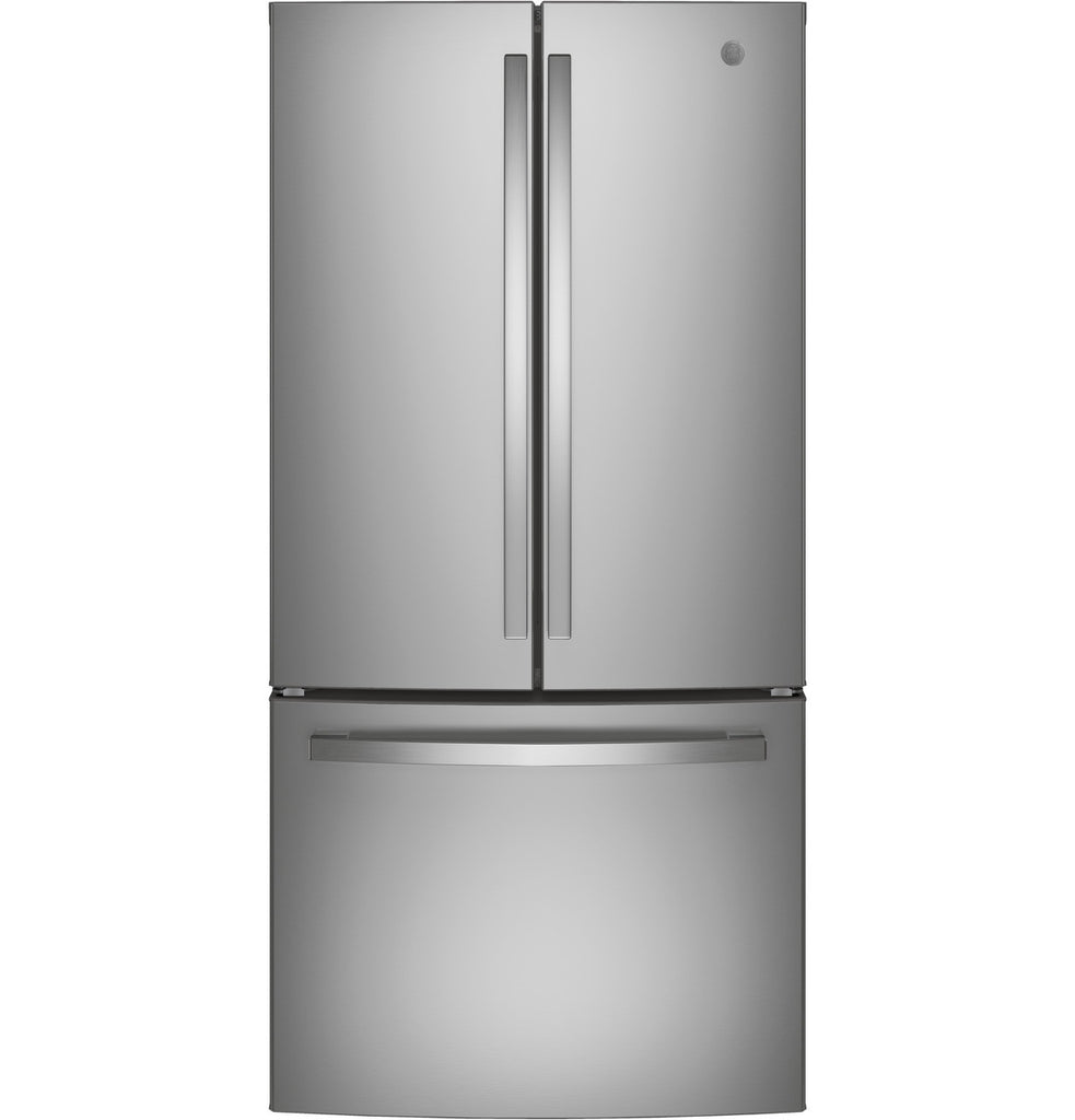 Pictures of GE 33" Wide Stainless Steel ENERGY STAR 24.7 Cu. Ft. French-Door Refrigerator with Ice Maker and Water Dispenser GNE25JYKFS - New in Box - Neu Appliance Outlet - Discount Appliance Outlet in Austin, Tx