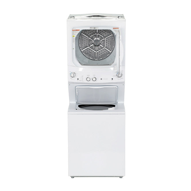 Pictures of GE Unitized Spacemaker® 3.8 cu. ft. Capacity Washer with Stainless Steel Basket and 5.9 cu. ft. Capacity Electric Dryer GUD27ESSMWW - Open Box - Neu Appliance Outlet - Discount Appliance Outlet in Austin, Tx