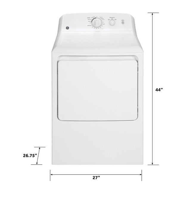 Pictures of GE 6.2 cu. ft. Capacity Electric Dryer with Up To 120 ft. Venting and Shallow Depth GTX22EASKWW - Certified Refurbished - Neu Appliance Outlet - Discount Appliance Outlet in Austin, Tx