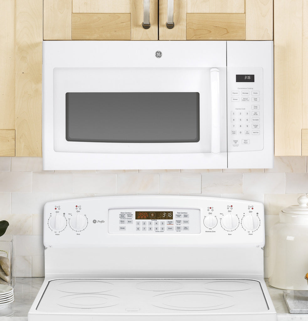 Pictures of GE 1.6 cu. ft. Over the Range Microwave in White with 13.5 inch Defrost Options JVM3160DFWW - Open Box - Neu Appliance Outlet - Discount Appliance Outlet in Austin, Tx