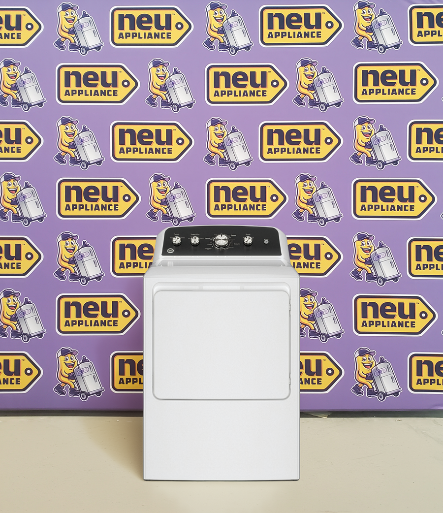 GE® 7.2 cu. ft. Capacity Gas Dryer with Up To 120 ft. Venting and Extended Tumble GE9904 - GTD48GASWWB - New in Box