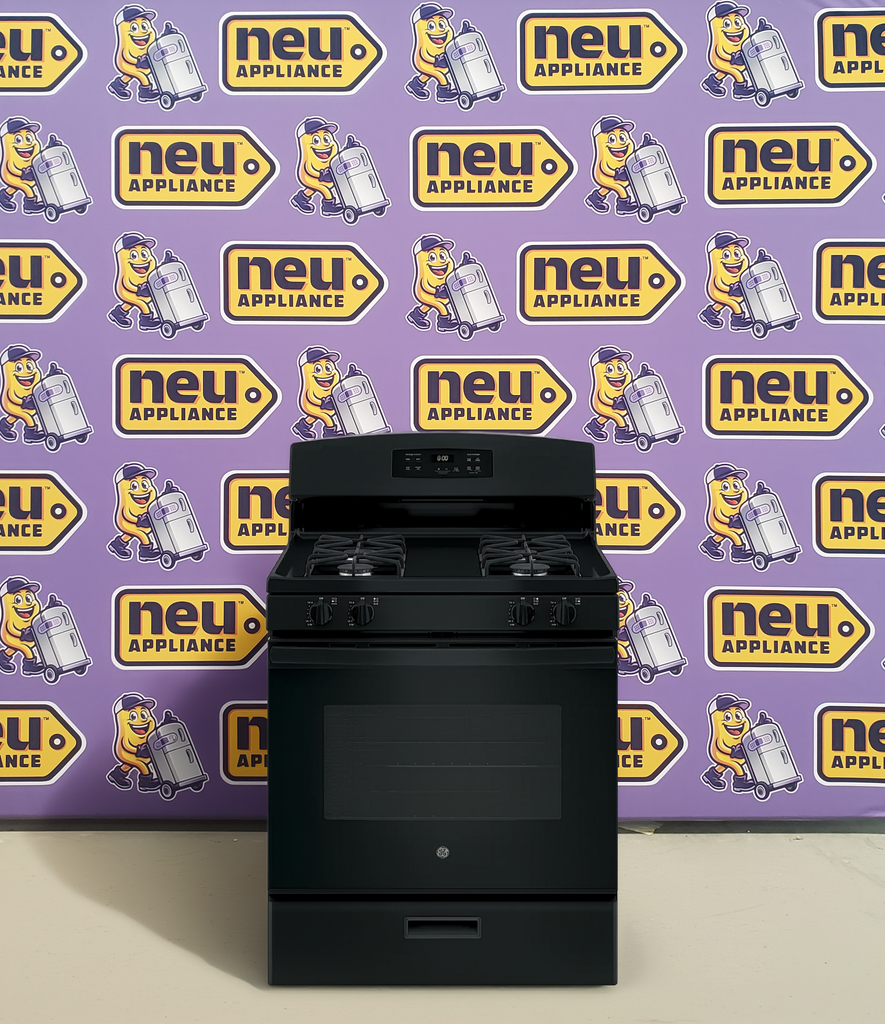 Pictures of GE® 30" Free-Standing Gas Range in Black GE9881 - JGBS60DEKBB - New In Box - Neu Appliance Outlet - Discount Appliance Outlet in Austin, Tx