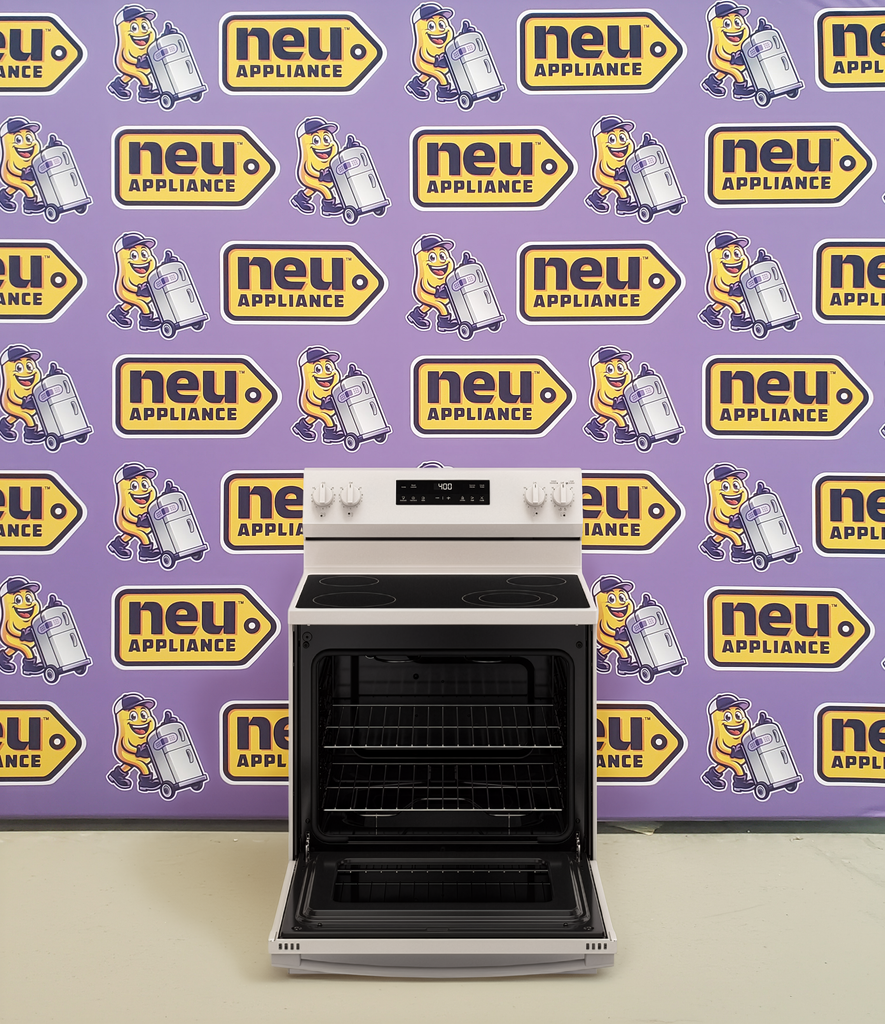 Pictures of GE® ENERGY STAR® 30" Free-Standing Electric Range in White GE9886 - GRF400SVWW - New In Box - Neu Appliance Outlet - Discount Appliance Outlet in Austin, Tx