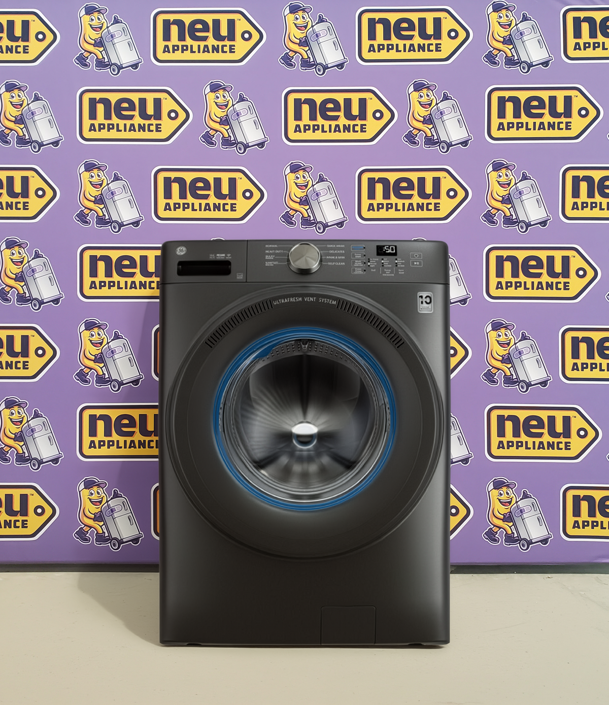 GE® ENERGY STAR® 4.6 cu. ft. Capacity Smart Front Load Washer with UltraFresh Vent System with OdorBlock™ GE9933 - GFW350SPYDS - New In Box