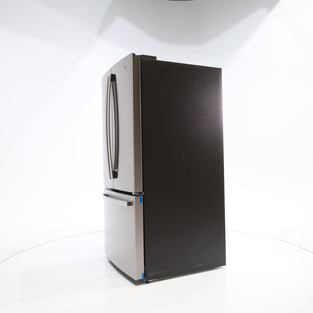 GE 33" Wide Stainless Steel ENERGY STAR 24.7 Cu. Ft. French-Door Refrigerator with Ice Maker and Water Dispenser GE9843 - GNE25JYKFS - New in Box