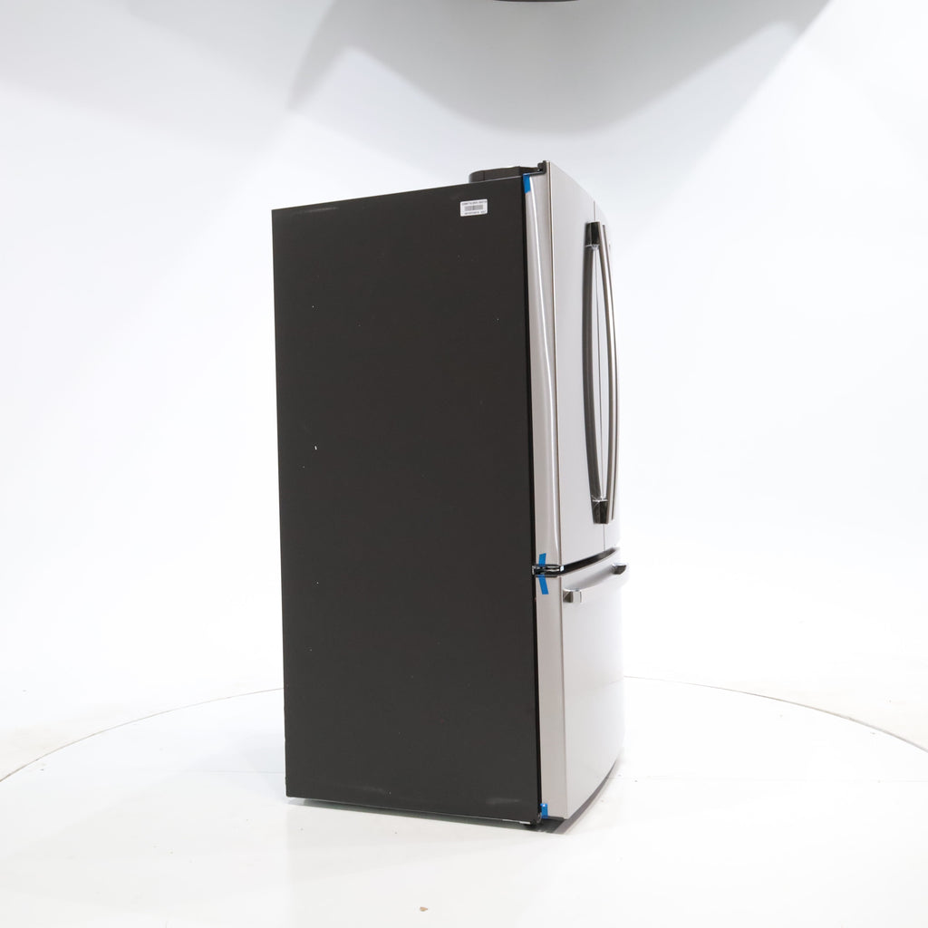 GE 33" Wide Stainless Steel ENERGY STAR 24.7 Cu. Ft. French-Door Refrigerator with Ice Maker and Water Dispenser GE9843 - GNE25JYKFS - New in Box