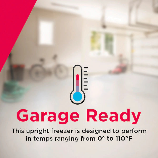 Frigidaire 13 Cu. Ft. Garage Ready Upright Freezer with EvenTemp™ Cooling System 251318SD1357 - FFFU13F2VW - Scratch & Dent (Major)