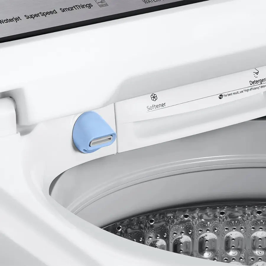 Pictures of 5.2 cu. ft. Samsung Large Capacity Smart Top Load Washer with Super Speed Wash in White and 7.4-cu ft Electric Dryer (White) - New in Box Washing Machine with Scratch and Dent Dryer - Neu Appliance Outlet - Discount Appliance Outlet in Austin, Tx