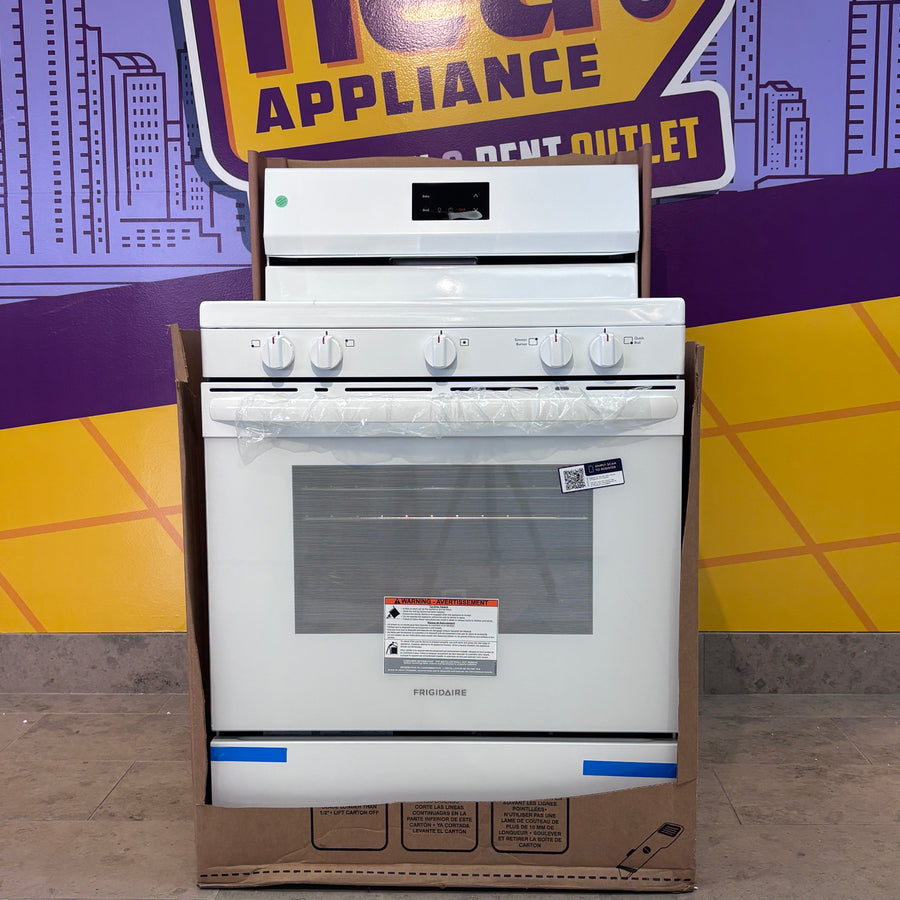 Frigidaire White 30" 5 Burner Gas Range with Even Baking Technology - New in Box