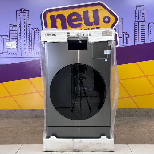 Pictures of Samsung Dark Steel Bespoke 5.3 cu. ft. Ultra Capacity All-In-One Washer Dryer Combo with Super Speed and Ventless Heat Pump - New In Box - Neu Appliance Outlet - Discount Appliance Outlet in Austin, Tx
