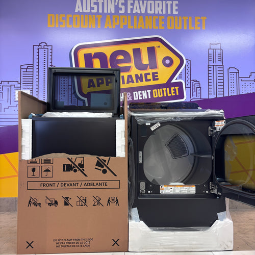 Pictures of LG 5.3 cu. ft. Smart Top Load Washer with 4-Way® Agitator, TurboWash3D Technology, and AI Sensing EasyUnload™ WT8405CB - New in Box and LG 7.3 cu. ft. Rear Control Electric Dryer with LG EasyLoad™ Door and AI Sensing DLE8400BE - New in Box - Neu Appliance Outlet - Discount Appliance Outlet in Austin, Tx