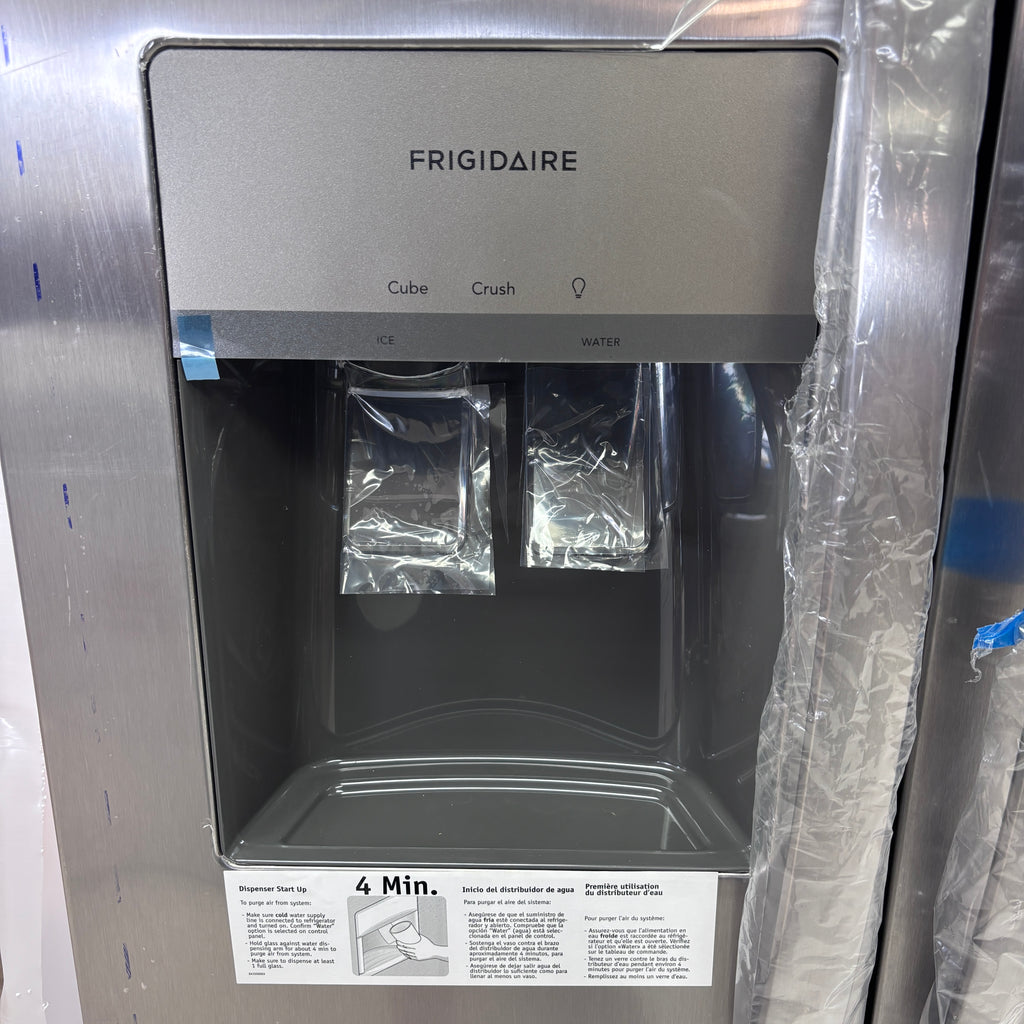Pictures of Frigidaire 33" Wide 22.3 cu. ft. ENERGY STAR Side by Side Refrigerator Stainless Steel with Exterior Water and Ice Dispenser FRSS2323AS - New In Box - Neu Appliance Outlet - Discount Appliance Outlet in Austin, Tx