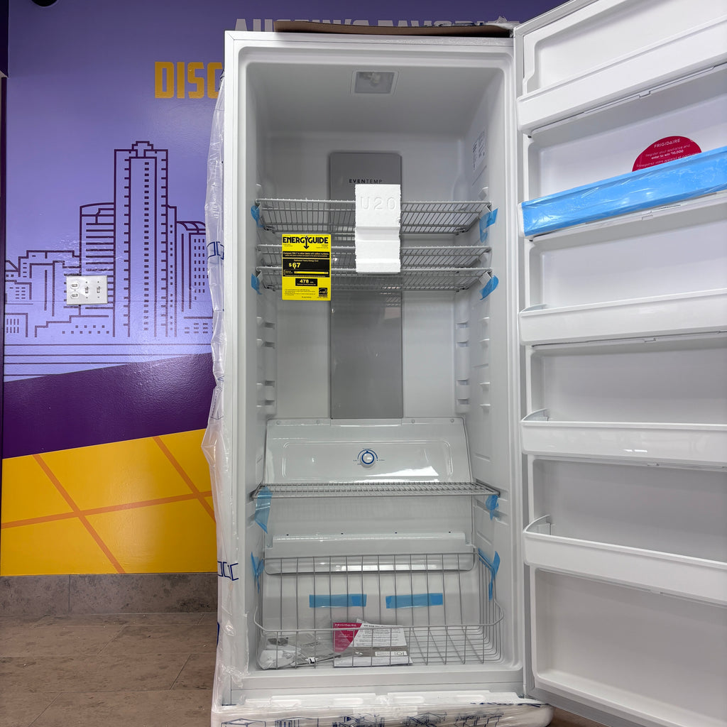 Pictures of Frigidaire 20 Cu. Ft. Energy Star Garage Ready Upright Freezer in White FFUE2022AW - New in Box - Neu Appliance Outlet - Discount Appliance Outlet in Austin, Tx