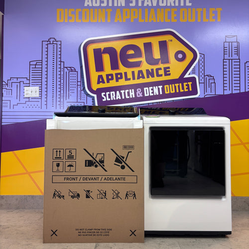 Pictures of LG 5.5 cu. ft. Mega Capacity Top Load Washer with Impeller in Alpine White WT8400CW - New in Box and LG Energy Star Certified 7.3 cu. ft. Ultra Large Capacity Rear Control Electric Dryer with LG EasyLoad™ Door and AI Sensing DLE8400WE - New in Box - Neu Appliance Outlet - Discount Appliance Outlet in Austin, Tx