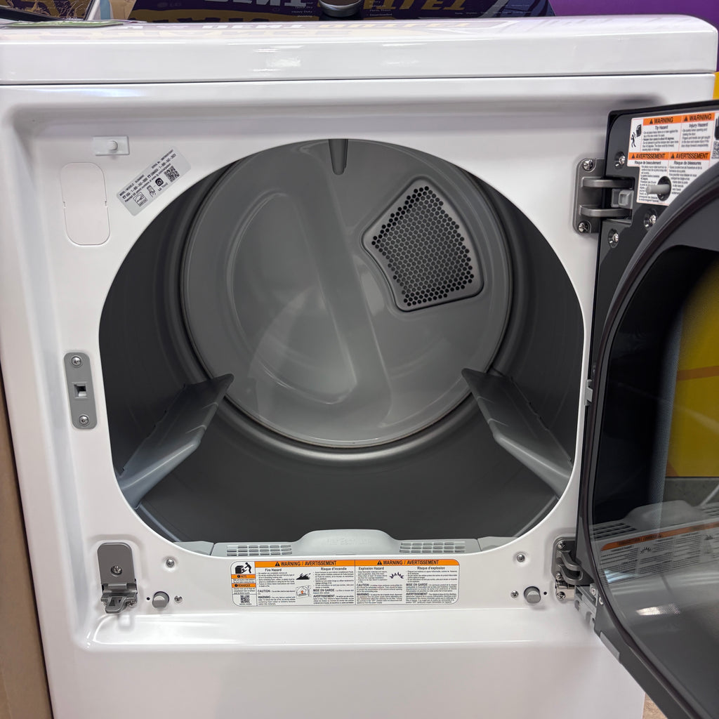 Pictures of LG 5.5 cu. ft. Mega Capacity Top Load Washer with Impeller in Alpine White WT8400CW - New in Box and LG Energy Star Certified 7.3 cu. ft. Ultra Large Capacity Rear Control Electric Dryer with LG EasyLoad™ Door and AI Sensing DLE8400WE - New in Box - Neu Appliance Outlet - Discount Appliance Outlet in Austin, Tx