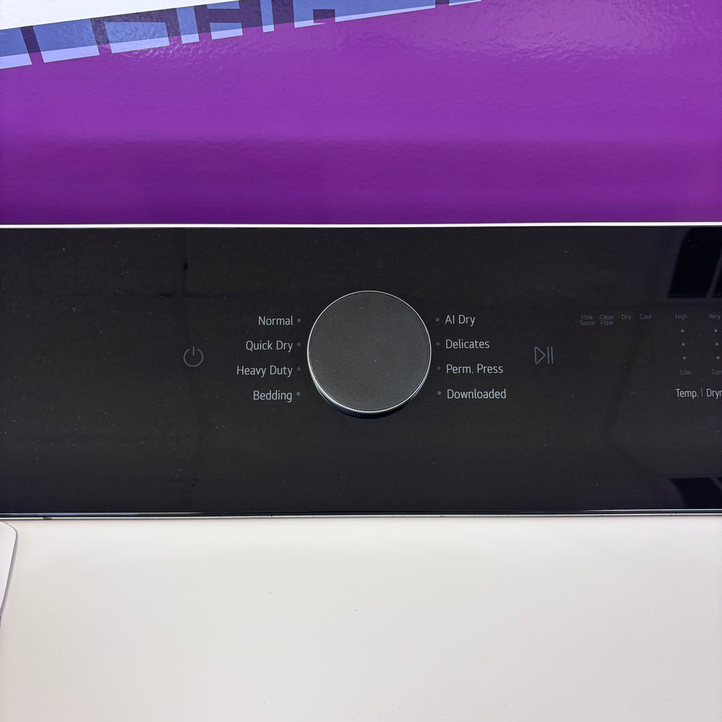 Pictures of LG 5.5 cu. ft. Mega Capacity Top Load Washer with Impeller in Alpine White WT8400CW - New in Box and LG Energy Star Certified 7.3 cu. ft. Ultra Large Capacity Rear Control Electric Dryer with LG EasyLoad™ Door and AI Sensing DLE8400WE - New in Box - Neu Appliance Outlet - Discount Appliance Outlet in Austin, Tx