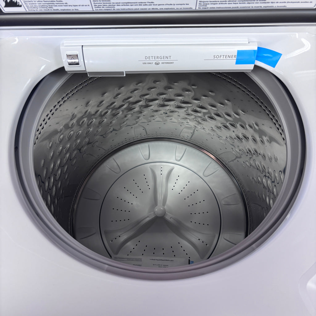 Pictures of Maytag 5.3 cu. ft. Smart Top Load Washer with Extra Power MVW7232HW3 - Open Box and Maytag 7.0 cu. ft. Electric Dryer with Moisture Sensing and Quick Dry Cycle MED6200KW - Scratch & Dent (Minor) - Neu Appliance Outlet - Discount Appliance Outlet in Austin, Tx