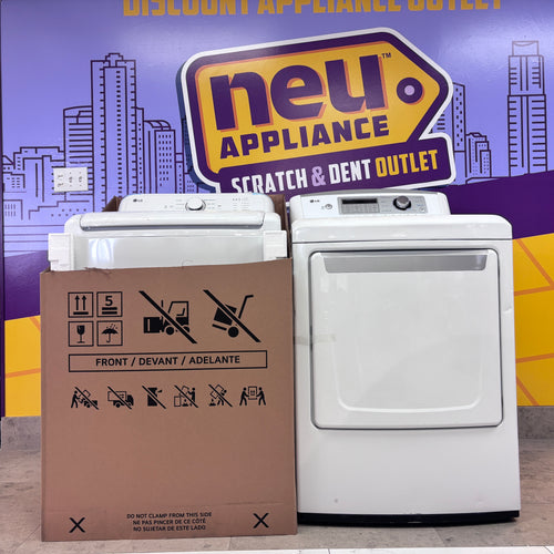 LG 4.1 Cu Ft Agitator Top-Load Washer with 4 Way Agitator and TurboDrum Technology WT6105CW - New in Box and LG 7.3 cu. ft. Ultra Large High Efficiency Gas Dryer w/ Sensor Dry Technology 15022 - DLG4971W - Certified Refurbished