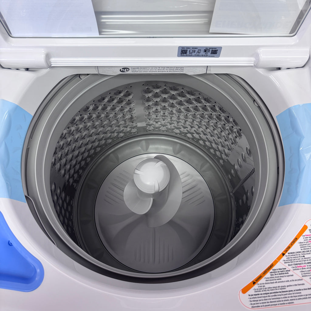LG 4.1 Cu Ft Agitator Top-Load Washer with 4 Way Agitator and TurboDrum Technology WT6105CW - New in Box and LG 7.3 cu. ft. Ultra Large High Efficiency Gas Dryer w/ Sensor Dry Technology 15022 - DLG4971W - Certified Refurbished