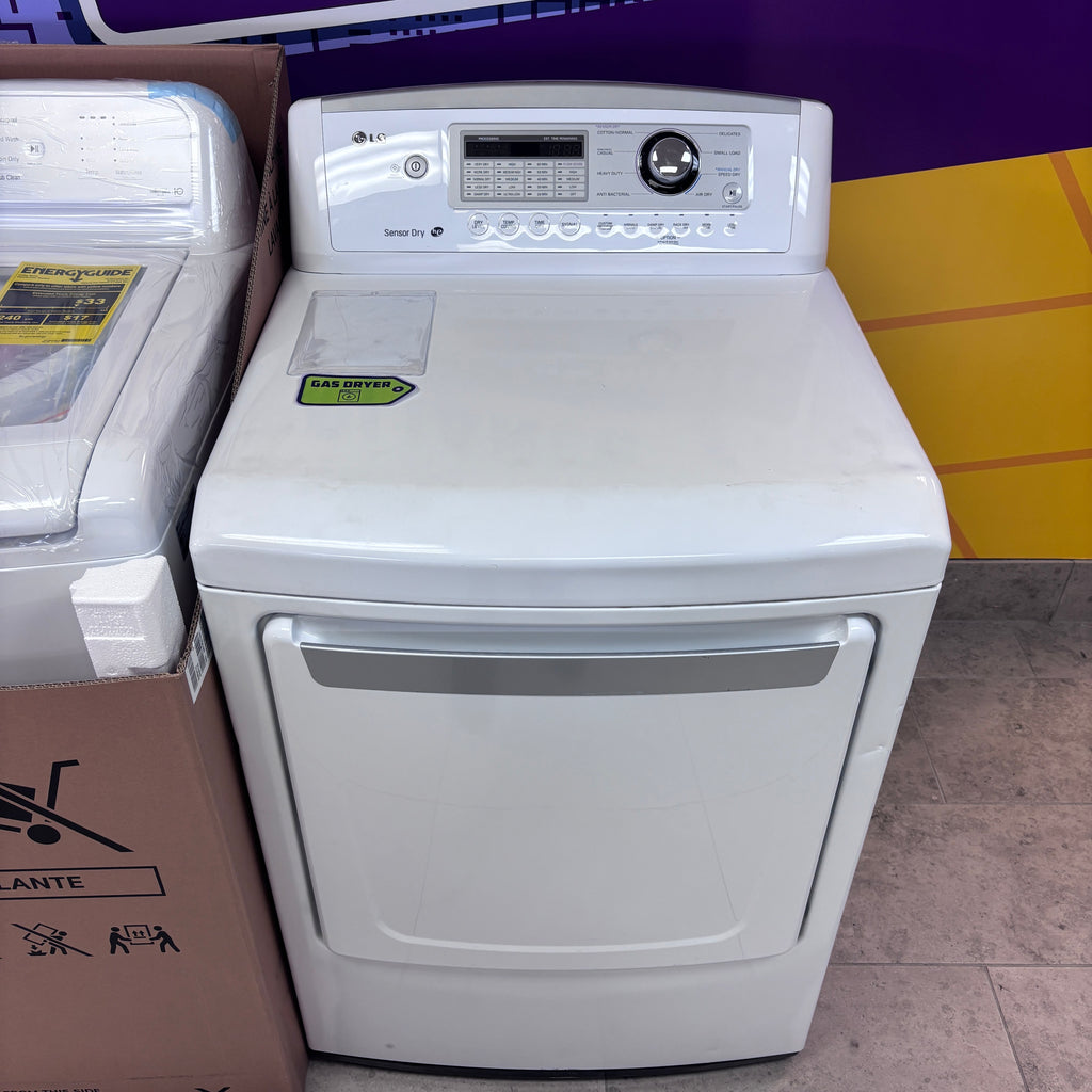 LG 4.1 Cu Ft Agitator Top-Load Washer with 4 Way Agitator and TurboDrum Technology WT6105CW - New in Box and LG 7.3 cu. ft. Ultra Large High Efficiency Gas Dryer w/ Sensor Dry Technology 15022 - DLG4971W - Certified Refurbished