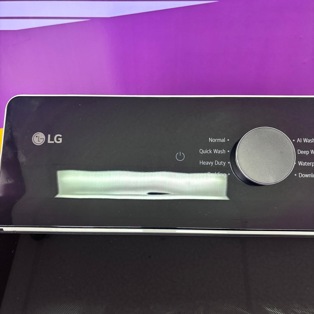 Pictures of LG 5.5 cu. ft. Mega Capacity Top Load Washer with Impeller in Alpine White WT8400CW - Open Box and LG Energy Star Certified 7.3 cu. ft. Ultra Large Capacity Rear Control Electric Dryer with LG EasyLoad™ Door and AI Sensing 15023 - DLE8400WE - New in Box - Neu Appliance Outlet - Discount Appliance Outlet in Austin, Tx
