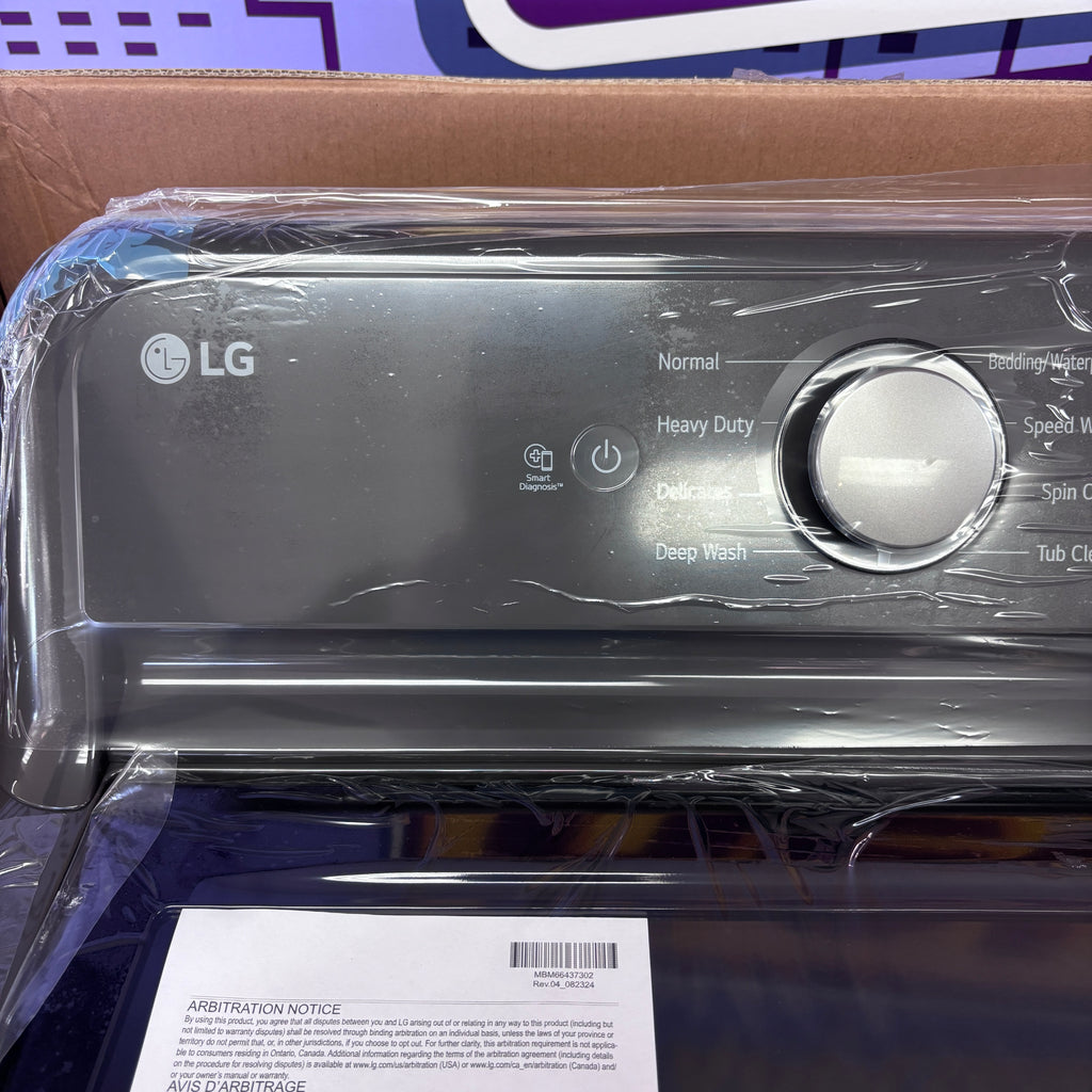Pictures of LG 4.1 cu. ft. Top Load Washer with 4-Way Agitator® and TurboDrum™ Technology WT6105CM and LG 7.3 cu. ft. Gas Dryer with Dial-A Cycle Knob ENERGY STAR and FlowSense Duct Clogging Indicator 15025 - DLG6101M - Open Box - Neu Appliance Outlet - Discount Appliance Outlet in Austin, Tx