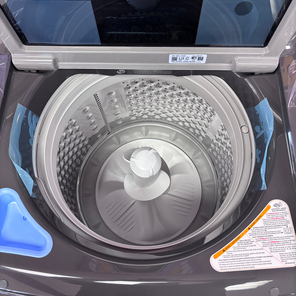 Pictures of LG 4.1 cu. ft. Top Load Washer with 4-Way Agitator® and TurboDrum™ Technology WT6105CM and LG 7.3 cu. ft. Gas Dryer with Dial-A Cycle Knob ENERGY STAR and FlowSense Duct Clogging Indicator 15025 - DLG6101M - Open Box - Neu Appliance Outlet - Discount Appliance Outlet in Austin, Tx