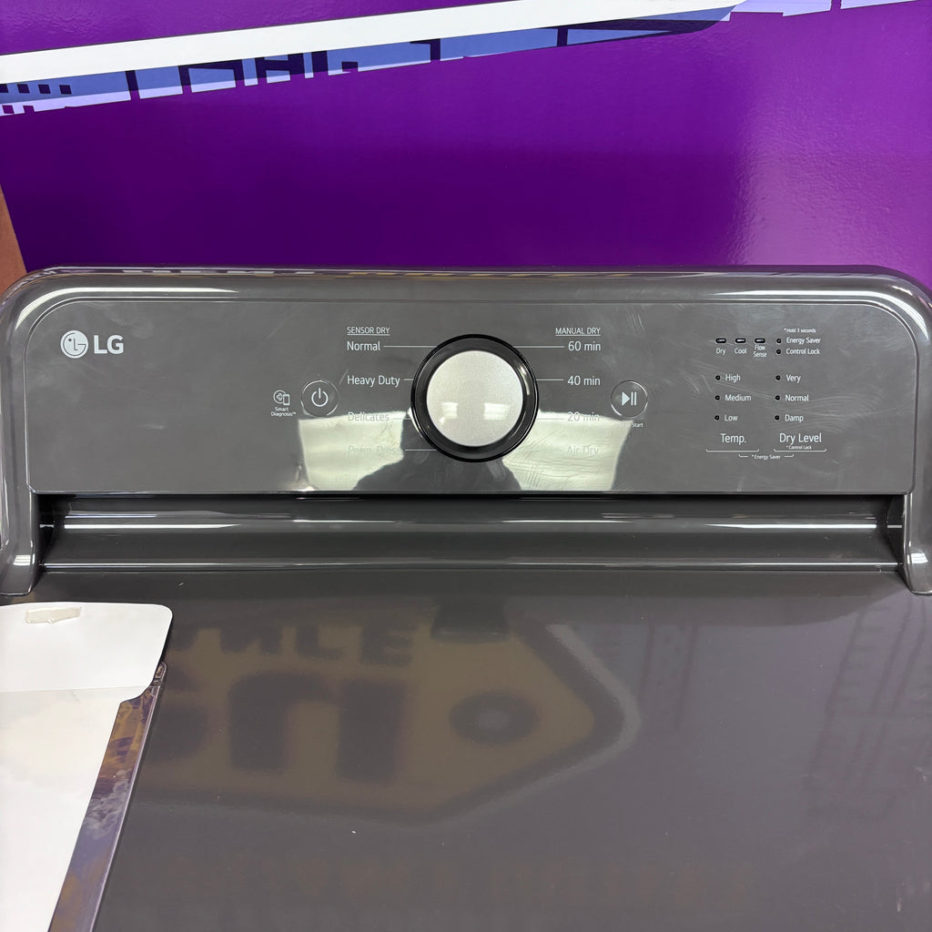 Pictures of LG 4.1 cu. ft. Top Load Washer with 4-Way Agitator® and TurboDrum™ Technology WT6105CM and LG 7.3 cu. ft. Gas Dryer with Dial-A Cycle Knob ENERGY STAR and FlowSense Duct Clogging Indicator 15025 - DLG6101M - Open Box - Neu Appliance Outlet - Discount Appliance Outlet in Austin, Tx