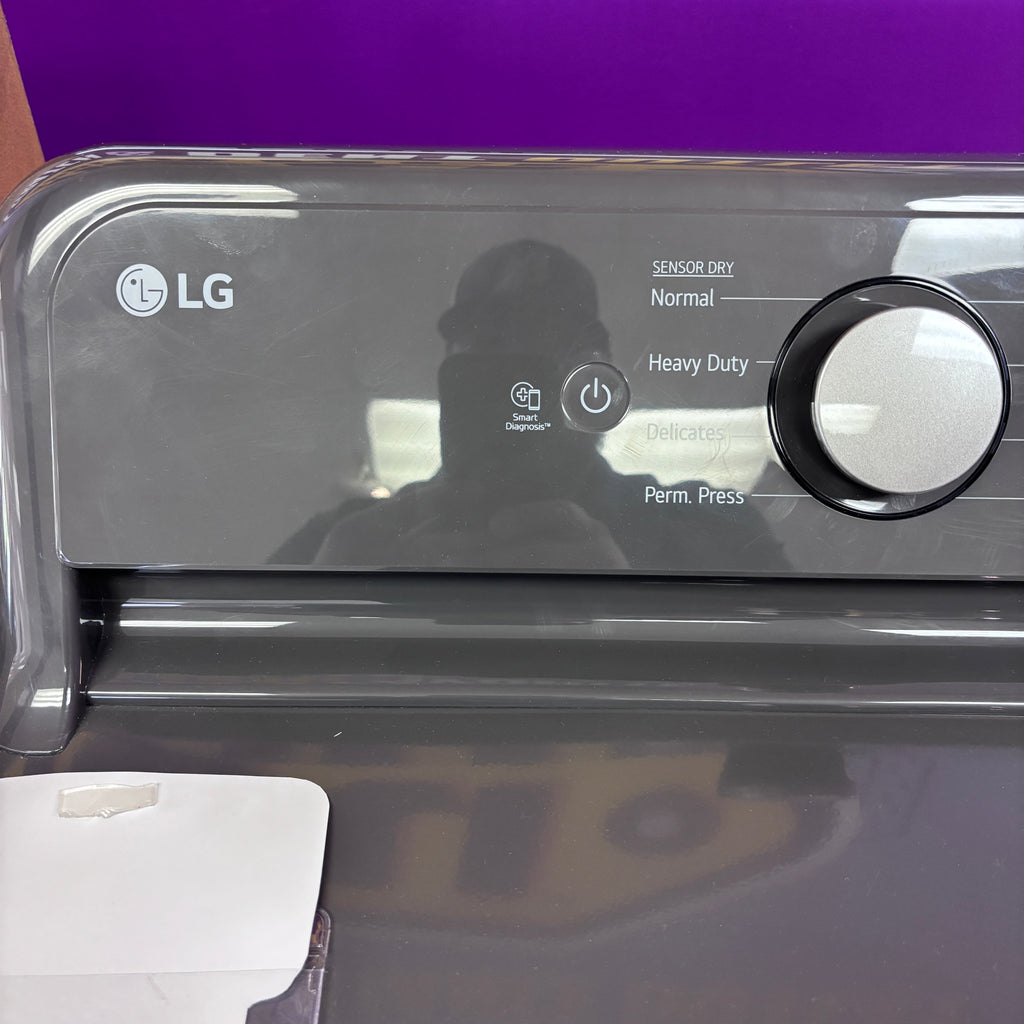 Pictures of LG 4.1 cu. ft. Top Load Washer with 4-Way Agitator® and TurboDrum™ Technology WT6105CM and LG 7.3 cu. ft. Gas Dryer with Dial-A Cycle Knob ENERGY STAR and FlowSense Duct Clogging Indicator 15025 - DLG6101M - Open Box - Neu Appliance Outlet - Discount Appliance Outlet in Austin, Tx