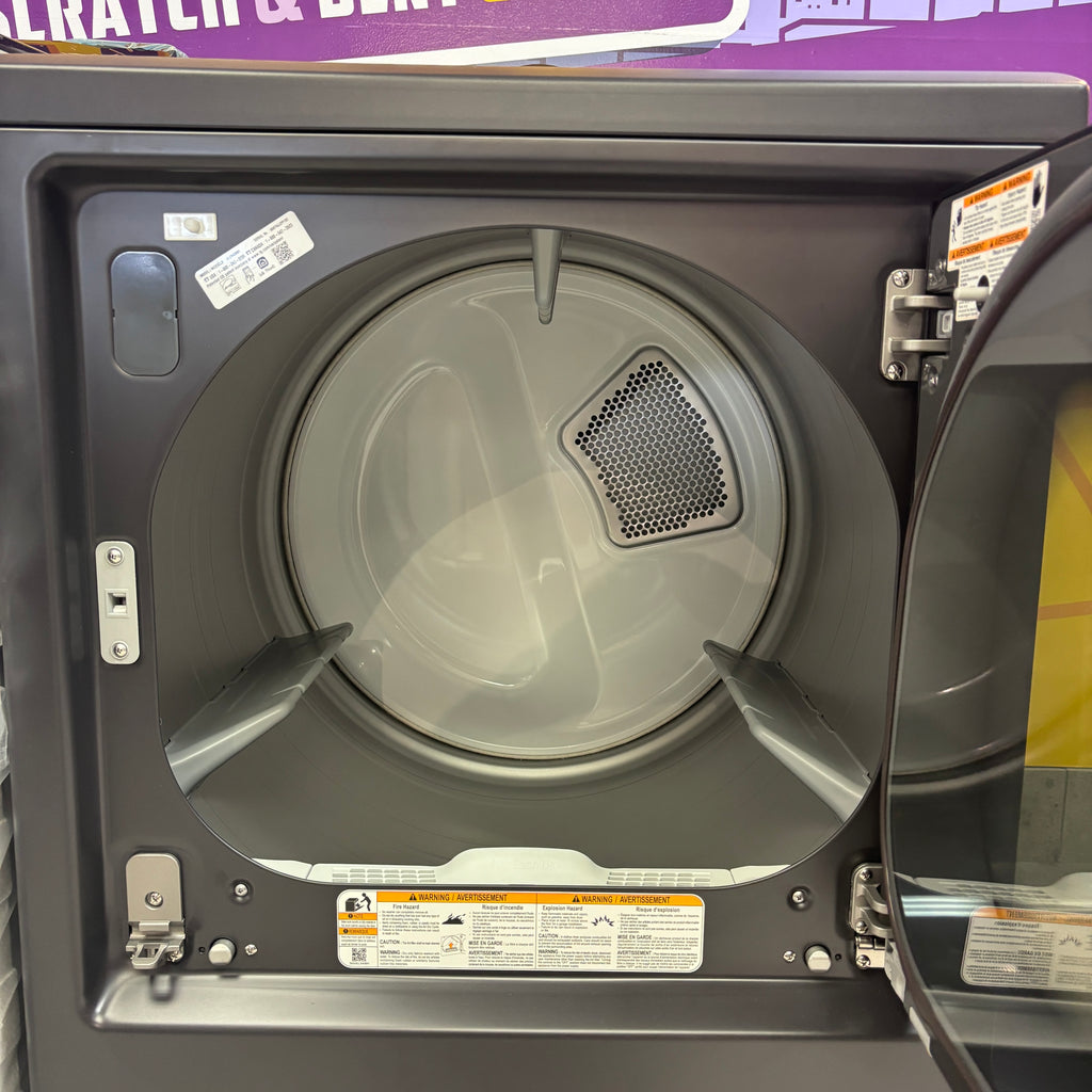 Pictures of LG Matte Black 5.5 cu. ft. Mega Capacity Top Load Washer with Impeller and AI Technology WT8400CB - New in Box and LG 7.3 cu. ft. Ultra Large Capacity Rear Control Electric Dryer with EasyLoad™ Door and AI Sensing 15024 - DLE8400BE - Open Box - Neu Appliance Outlet - Discount Appliance Outlet in Austin, Tx