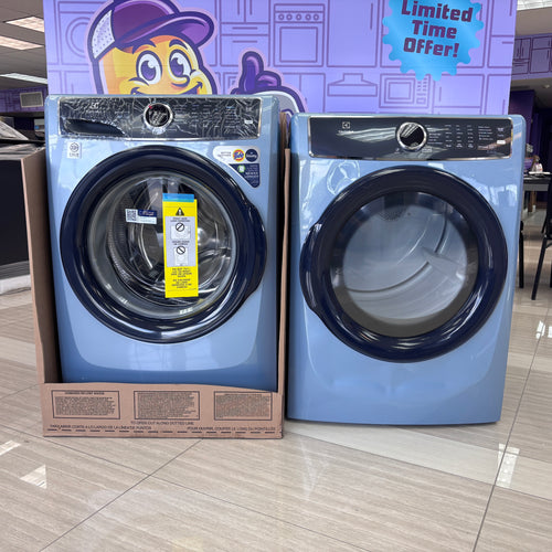 Electrolux 27 in. 4.5 cu.ft. HE Front Load ENERGY STAR Washer with LuxCare Wash System ELFW7437AG - New in Box and  Electrolux 8 cu.ft.  Electric Dryer vented Front Load Perfect Steam Dryer with Instant Refresh 15028 - ELFE7437AG - Scratch & Dent (Minor)