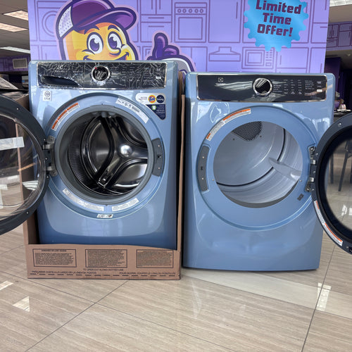 Electrolux 27 in. 4.5 cu.ft. HE Front Load ENERGY STAR Washer with LuxCare Wash System ELFW7437AG - New in Box and  Electrolux 8 cu.ft.  Electric Dryer vented Front Load Perfect Steam Dryer with Instant Refresh 15028 - ELFE7437AG - Scratch & Dent (Minor)