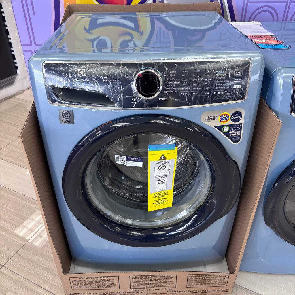 Electrolux 27 in. 4.5 cu.ft. HE Front Load ENERGY STAR Washer with LuxCare Wash System ELFW7437AG - New in Box and  Electrolux 8 cu.ft.  Electric Dryer vented Front Load Perfect Steam Dryer with Instant Refresh 15028 - ELFE7437AG - Scratch & Dent (Minor)