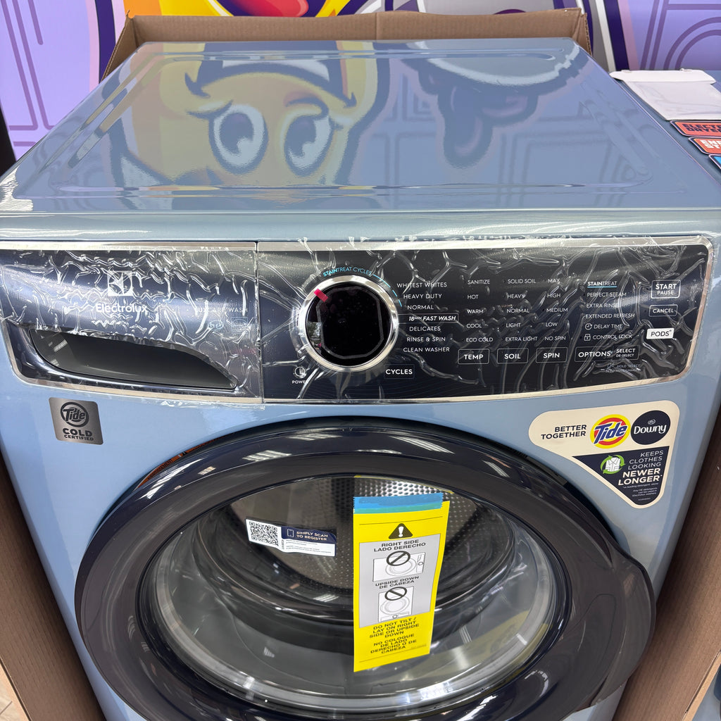 Electrolux 27 in. 4.5 cu.ft. HE Front Load ENERGY STAR Washer with LuxCare Wash System ELFW7437AG - New in Box and  Electrolux 8 cu.ft.  Electric Dryer vented Front Load Perfect Steam Dryer with Instant Refresh 15028 - ELFE7437AG - Scratch & Dent (Minor)