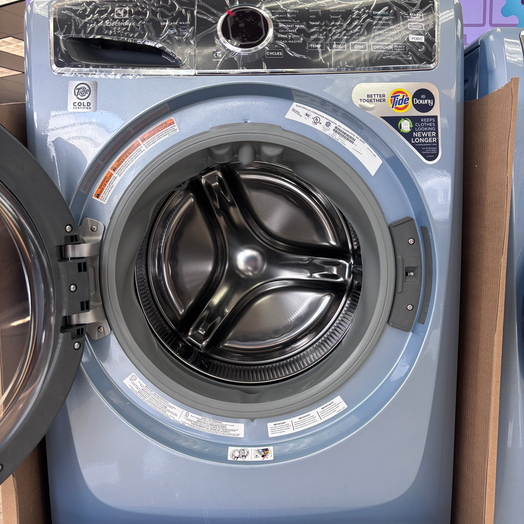 Electrolux 27 in. 4.5 cu.ft. HE Front Load ENERGY STAR Washer with LuxCare Wash System ELFW7437AG - New in Box and  Electrolux 8 cu.ft.  Electric Dryer vented Front Load Perfect Steam Dryer with Instant Refresh 15028 - ELFE7437AG - Scratch & Dent (Minor)
