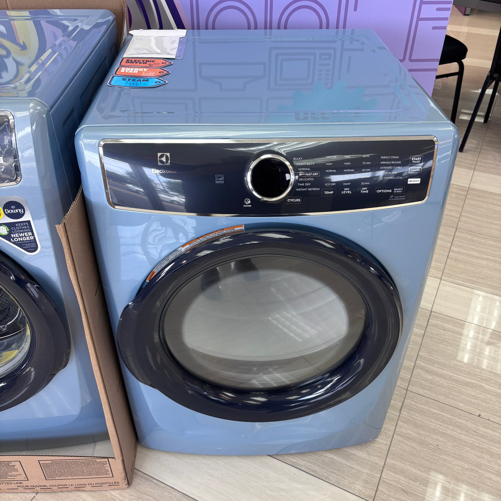 Electrolux 27 in. 4.5 cu.ft. HE Front Load ENERGY STAR Washer with LuxCare Wash System ELFW7437AG - New in Box and  Electrolux 8 cu.ft.  Electric Dryer vented Front Load Perfect Steam Dryer with Instant Refresh 15028 - ELFE7437AG - Scratch & Dent (Minor)