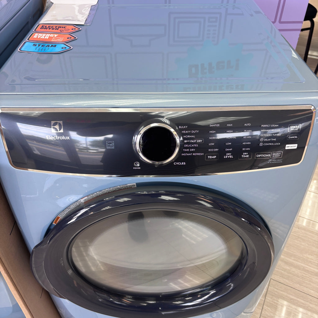 Electrolux 27 in. 4.5 cu.ft. HE Front Load ENERGY STAR Washer with LuxCare Wash System ELFW7437AG - New in Box and  Electrolux 8 cu.ft.  Electric Dryer vented Front Load Perfect Steam Dryer with Instant Refresh 15028 - ELFE7437AG - Scratch & Dent (Minor)