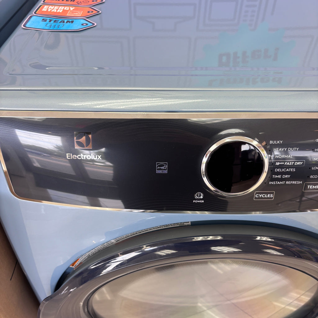 Electrolux 27 in. 4.5 cu.ft. HE Front Load ENERGY STAR Washer with LuxCare Wash System ELFW7437AG - New in Box and  Electrolux 8 cu.ft.  Electric Dryer vented Front Load Perfect Steam Dryer with Instant Refresh 15028 - ELFE7437AG - Scratch & Dent (Minor)