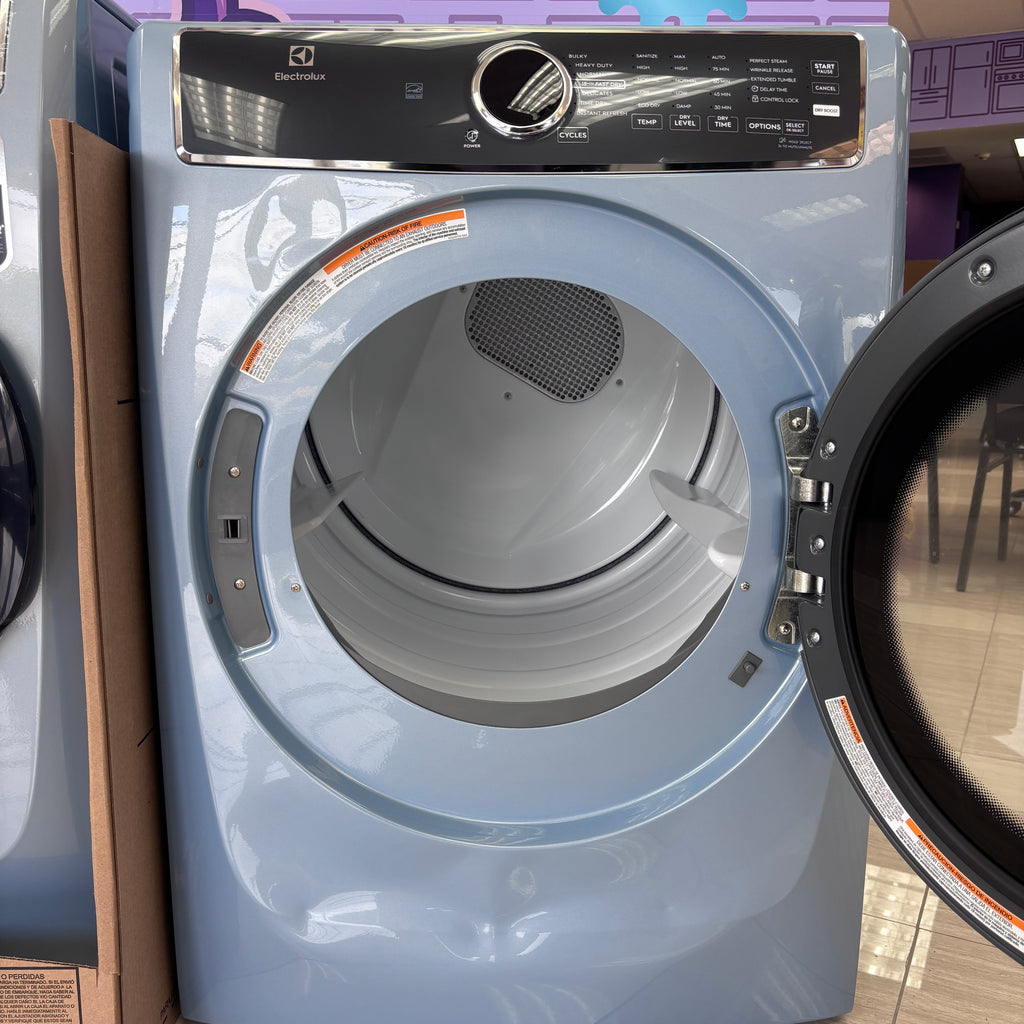 Electrolux 27 in. 4.5 cu.ft. HE Front Load ENERGY STAR Washer with LuxCare Wash System ELFW7437AG - New in Box and  Electrolux 8 cu.ft.  Electric Dryer vented Front Load Perfect Steam Dryer with Instant Refresh 15028 - ELFE7437AG - Scratch & Dent (Minor)