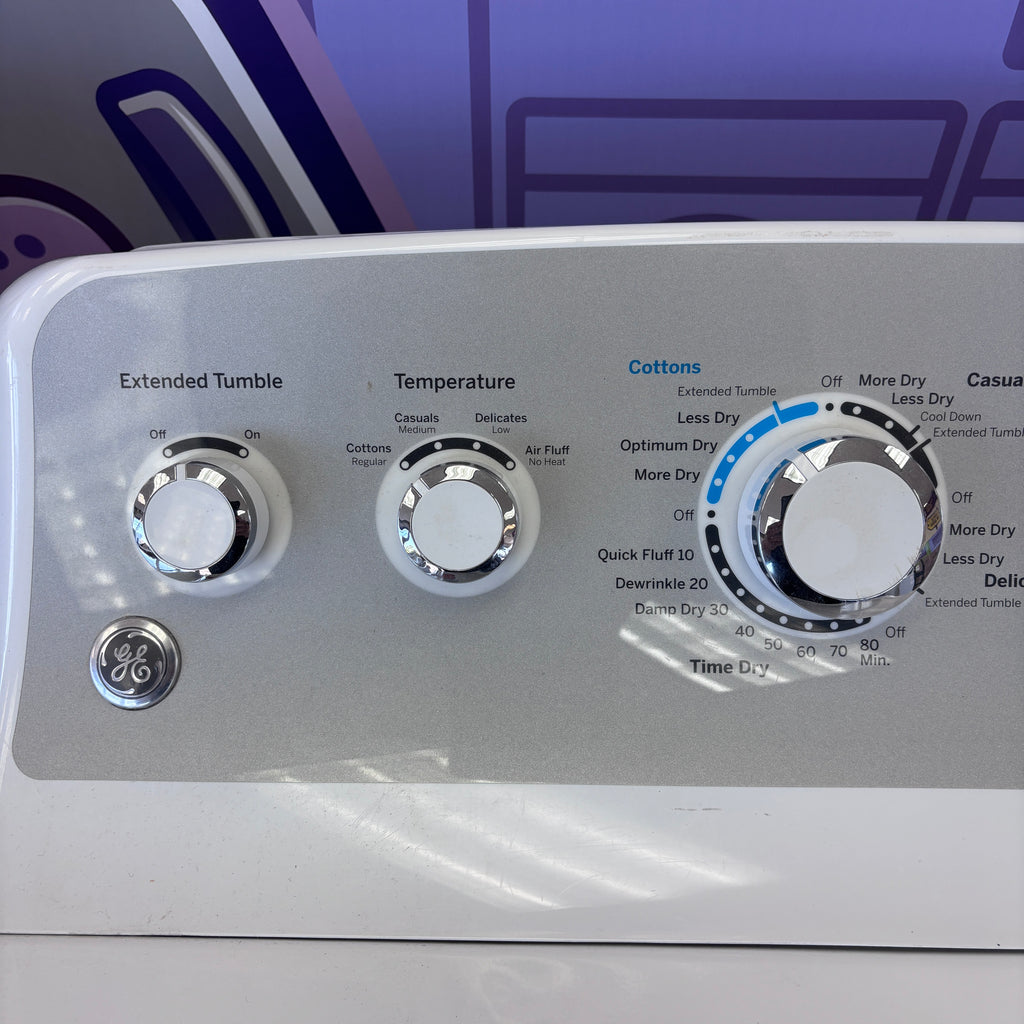 GE Top Load 4.2 Cu. Ft. Washer with Stain PreTreat in White GTW485ASJWS - Certified Refurbished and GE Electric Front Load Dryer with Sensor Dry in White 15030 - GTD45EASJWS - Certified Refurbished
