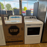 GE White Top Load 4.0 Cu. Ft. Capacity Washer with Stainless Steel Wash Basket GTW325ASWWW - New in Box and  GE ENERGY STAR 7.4 cu. ft. Capacity Aluminized Alloy Drum Electric Dryer with Sensor Dry  15034 - GTD65EBSJWS - Certified Refurbished
