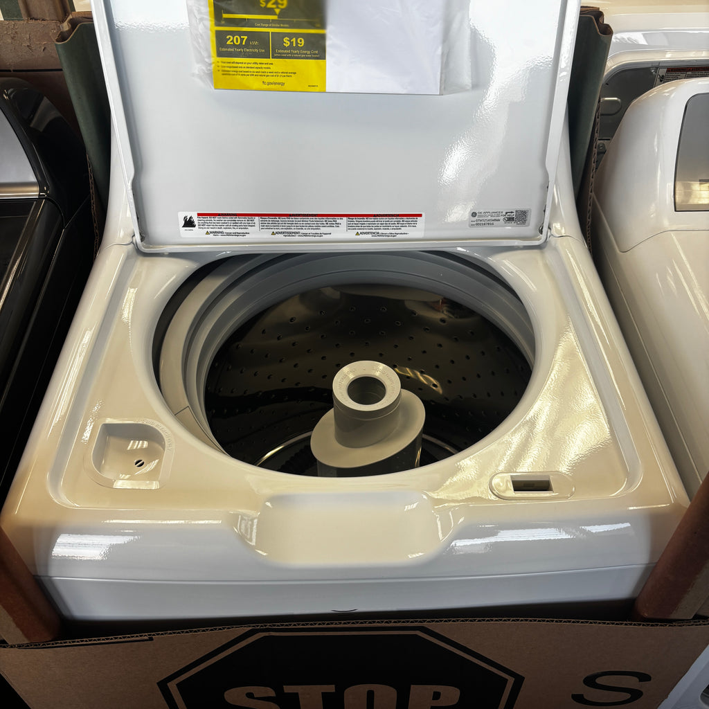 Pictures of GE White Top Load 4.0 Cu. Ft. Capacity Washer with Stainless Steel Wash Basket GTW325ASWWW - New in Box and GE ENERGY STAR 7.4 cu. ft. Capacity Aluminized Alloy Drum Electric Dryer with Sensor Dry 15035 - GTD65EBSJWS - Certified Refurbished - Neu Appliance Outlet - Discount Appliance Outlet in Austin, Tx