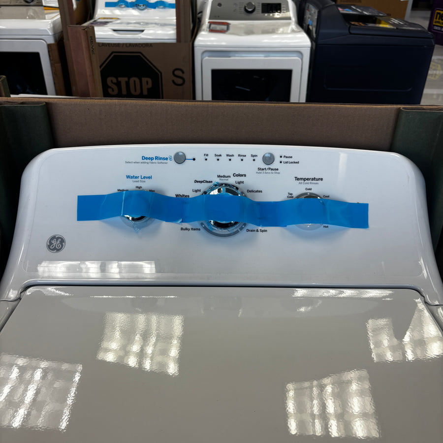 GE White Top Load 4.0 Cu. Ft. Capacity Washer with Stainless Steel Wash Basket GTW325ASWWW - New in Box and  GE ENERGY STAR 7.4 cu. ft. Capacity Aluminized Alloy Drum Electric Dryer with Sensor Dry  15035 - GTD65EBSJWS - Certified Refurbished